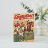 Carte Postale Affiche De Cirque De Jockeys Sur Les Chevaux Qui S (Debout devant)