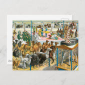 Carte Postale Affiche de cirque de personnes de différentes nati (Devant / Derrière)