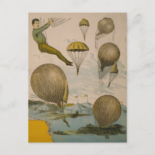 Carte Postale Affiche De Cirque D'Un Ballon Aérien