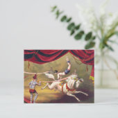 Carte Postale Affiche de cirque montrant l'acrobate se produisan (Debout devant)