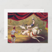Carte Postale Affiche de cirque montrant l'acrobate se produisan (Devant / Derrière)