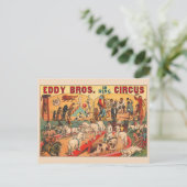 Carte Postale Affiche de cirque Vintage Eddy Brothers (Debout devant)