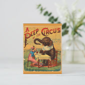Carte Postale Affiche de cirque vintage : éléphant de cirque (Debout devant)