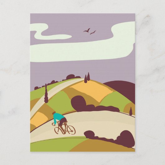 Carte Postale Affiche de cyclisme vintage (Devant)