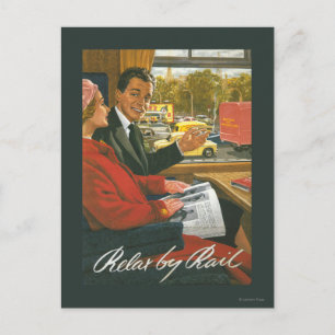 Carte Postale Affiche de détente des chemins de fer britanniques
