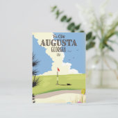 Carte Postale Affiche de golf d'Augusta Géorgie (Debout devant)