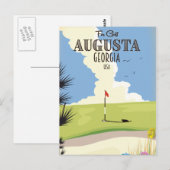 Carte Postale Affiche de golf d'Augusta Géorgie (Devant / Derrière)