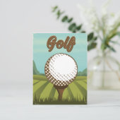 Carte Postale Affiche de golf de style vintage (Debout devant)