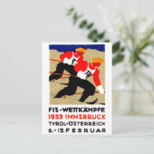Carte Postale Affiche de la course de ski autrichienne 1933 (Debout devant)