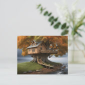 Carte Postale Affiche de la maison d'arbres ronde (Debout devant)