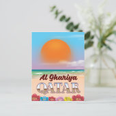 Carte Postale Affiche de la plage Al Ghariya Qatar (Debout devant)