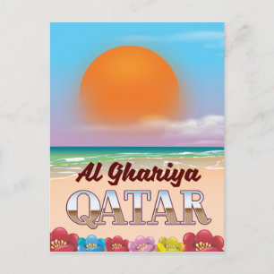 Carte Postale Affiche de la plage Al Ghariya Qatar