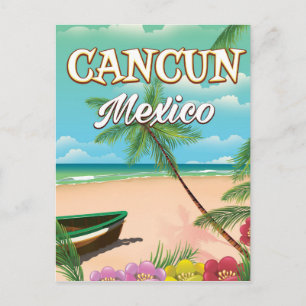 Carte Postale Affiche de la plage de Cancun au Mexique