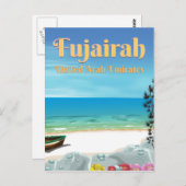 Carte Postale Affiche de la plage de Fujairah Émirats arabes uni (Devant / Derrière)