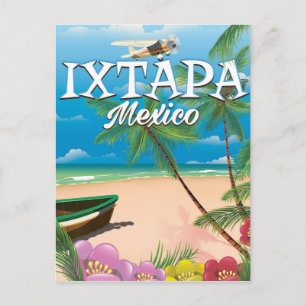 Carte Postale Affiche de la plage d'Ixtapa au Mexique