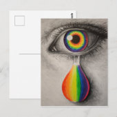 Carte Postale Affiche de larmes arc-en-ciel (Devant / Derrière)