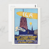 Carte Postale Affiche de l'Exposition aéronautique international (Devant / Derrière)