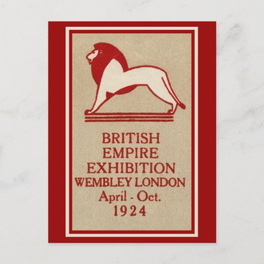 Carte Postale Affiche de l'exposition de l'Empire britannique en (Devant)