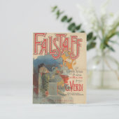 Carte Postale Affiche de l'opéra Falstaff (Paris première 1894) (Debout devant)