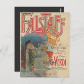 Carte Postale Affiche de l'opéra Falstaff (Paris première 1894) (Devant / Derrière)