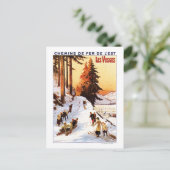 Carte Postale Affiche de luge et de ski dans les Vosges (Debout devant)