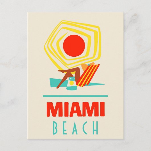 Carte Postale Affiche de Miami Beach (Devant)