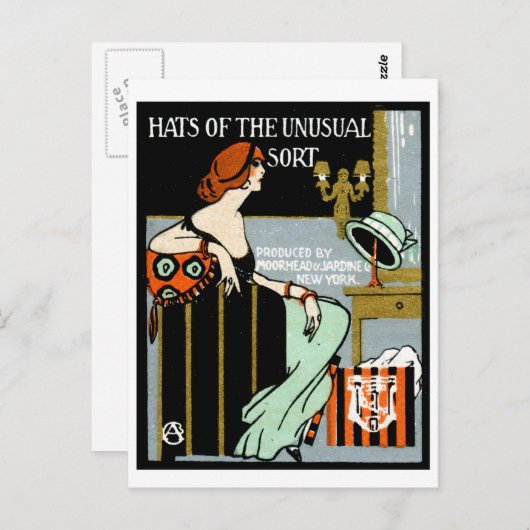 Carte Postale Affiche de mode 1920 (Devant / Derrière)