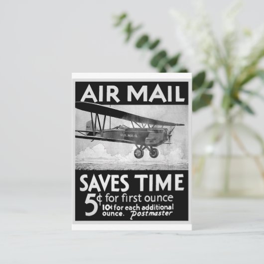 Carte Postale Affiche de par avion (Debout devant)