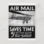 Carte Postale Affiche de par avion (Devant)