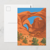 Carte Postale Affiche de paysage d'arche de roche du désert du S (Devant / Derrière)