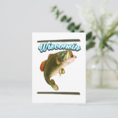 Carte Postale affiche de pêche du Wisconsin (Debout devant)
