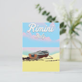Carte Postale Affiche de plage de Rimini Italie (Debout devant)