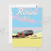Carte Postale Affiche de plage de Rimini Italie (Devant / Derrière)