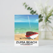 Carte Postale Affiche de plage de Zuma Beach LA Rail (Debout devant)