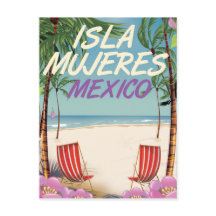 Affiche de plage d'Isla Mujeres Mexique