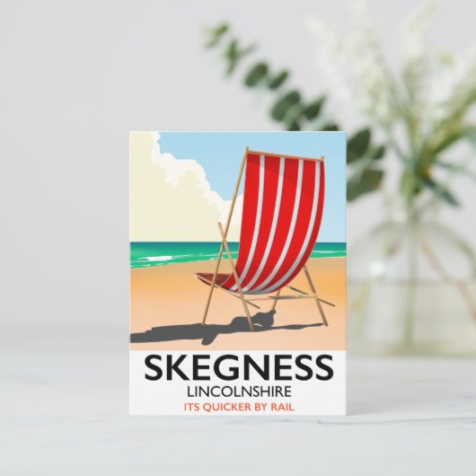 Carte Postale Affiche de plage Skegness Lincolnshire (Debout devant)
