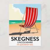 Carte Postale Affiche de plage Skegness Lincolnshire (Devant)