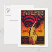 Carte Postale Affiche de promotion du football (Devant / Derrière)