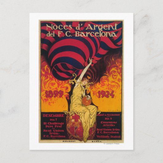 Carte Postale Affiche de promotion du football (Devant)