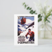 Carte Postale Affiche de promotion du téléphérique SNCF (Debout devant)