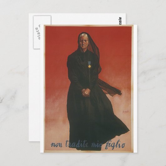 Carte Postale affiche de propagande (Devant / Derrière)