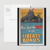 Carte Postale Affiche de propagande "Battez les cheveux" Premièr (Devant / Derrière)