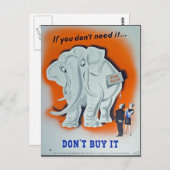 Carte Postale Affiche de propagande "si vous n'avez pas besoin (Devant / Derrière)