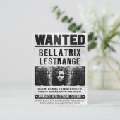 Carte Postale Affiche de recherche de Bellatrix Lestrange (Debout devant)