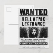 Carte Postale Affiche de recherche de Bellatrix Lestrange (Devant / Derrière)