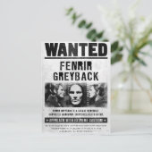 Carte Postale Affiche de Recherche Fenrir Greyback (Debout devant)