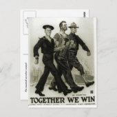 Carte Postale Affiche de recrutement 1915 (Devant / Derrière)