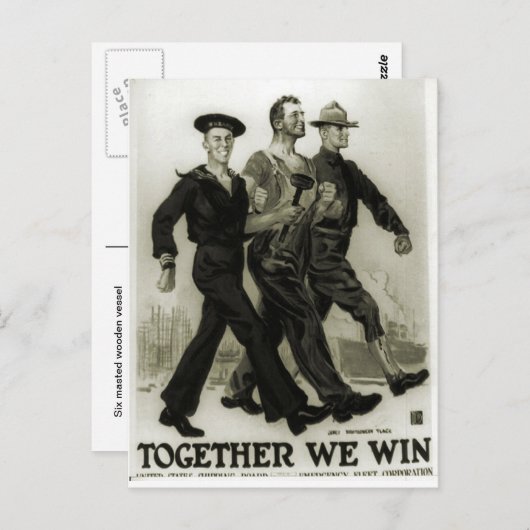 Carte Postale Affiche de recrutement 1915 (Devant / Derrière)