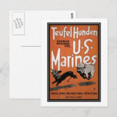 Carte Postale Affiche de recrutement des Marines américains (Devant / Derrière)