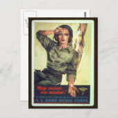 Carte Postale Affiche de recrutement en soins infirmiers WW - Ar (Devant / Derrière)